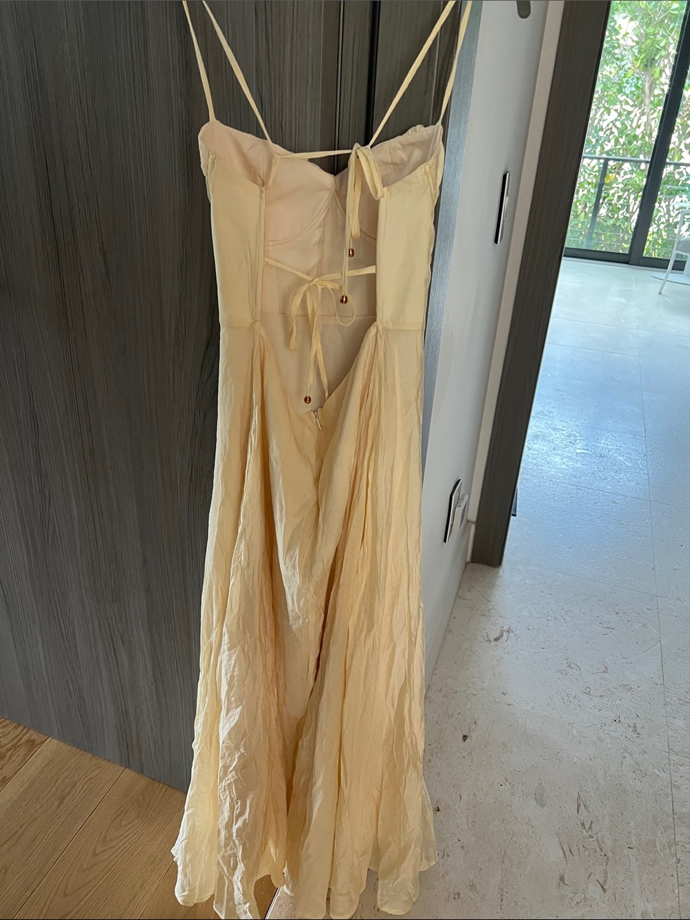 NWT REVOLVE Australia SHOWPO Saints & Secrets yellow corset maxi dress US L - Picture 9 of 11